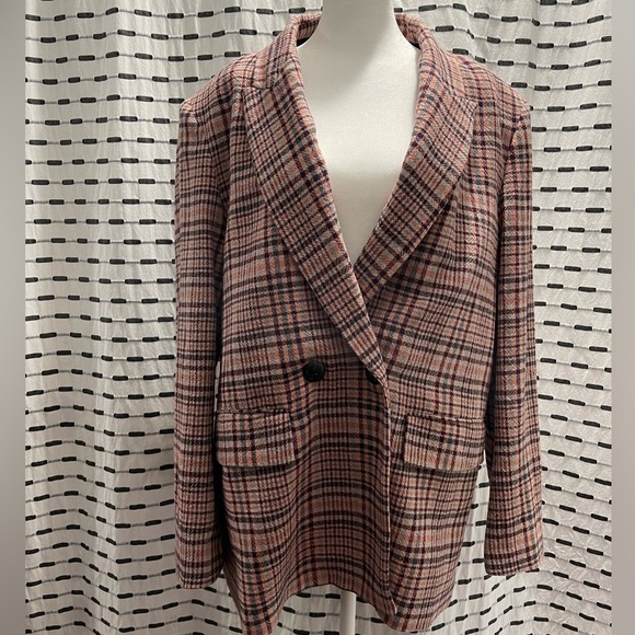 Zara Checkered Blazer Women’s XL NWT - Picture 2 of 7